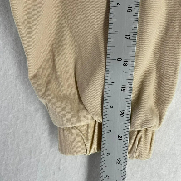 Forever 21 Jacket Womens Sz S Beige Full-Zip Flannel Lined Hooded Bomber Cropped - Picture 4 of 9